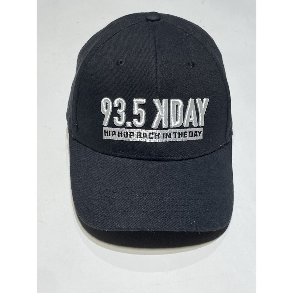 93.5 KDAY Hat Embroidered Hip Hop Back In The Day Adjustable Black LA‎ FM RADIO